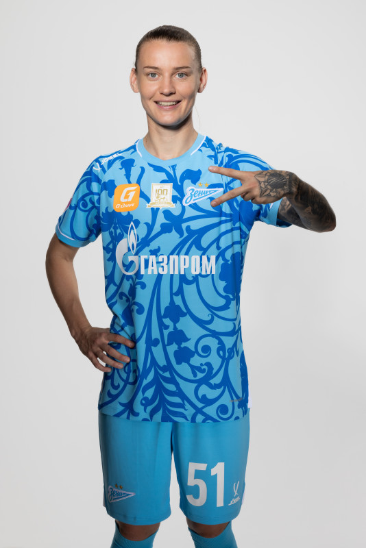 Фотосессия основного состава женского футбольного клуба «Зенит» сезона 2025/2026 (Jogel).