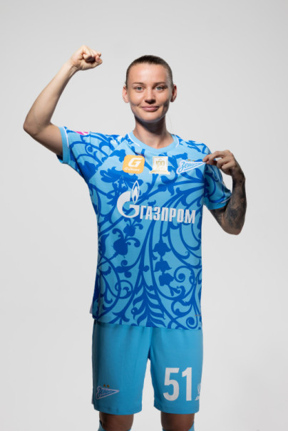 Фотосессия основного состава женского футбольного клуба «Зенит» сезона 2025/2026 (Jogel).