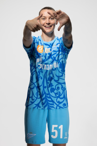 Фотосессия основного состава женского футбольного клуба «Зенит» сезона 2025/2026 (Jogel).