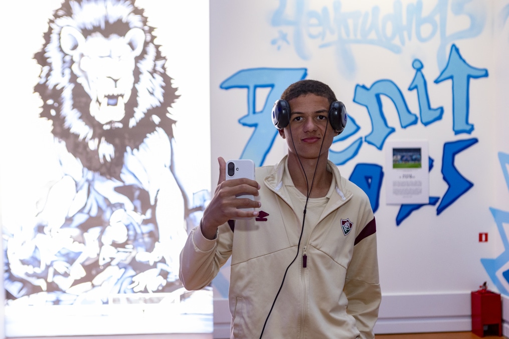 Участники кубка Морозова на выставке «Зенит. Петербург: 100 лет вместе»