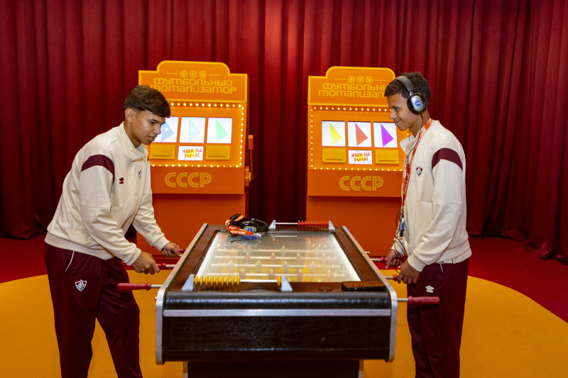 Участники кубка Морозова на выставке «Зенит. Петербург: 100 лет вместе»