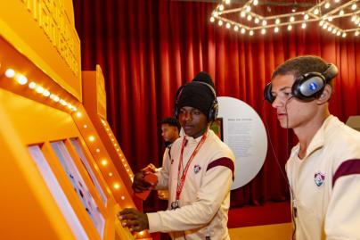 Участники кубка Морозова на выставке «Зенит. Петербург: 100 лет вместе»