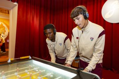 Участники кубка Морозова на выставке «Зенит. Петербург: 100 лет вместе»