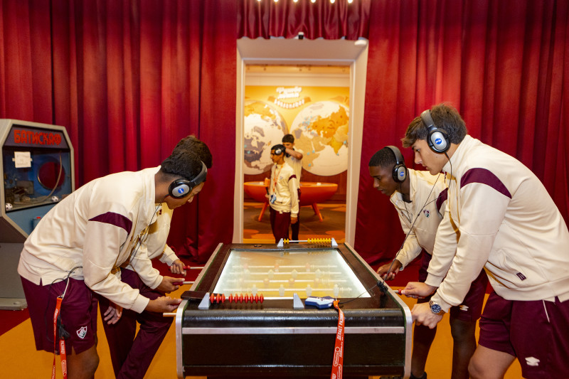 Участники кубка Морозова на выставке «Зенит. Петербург: 100 лет вместе»