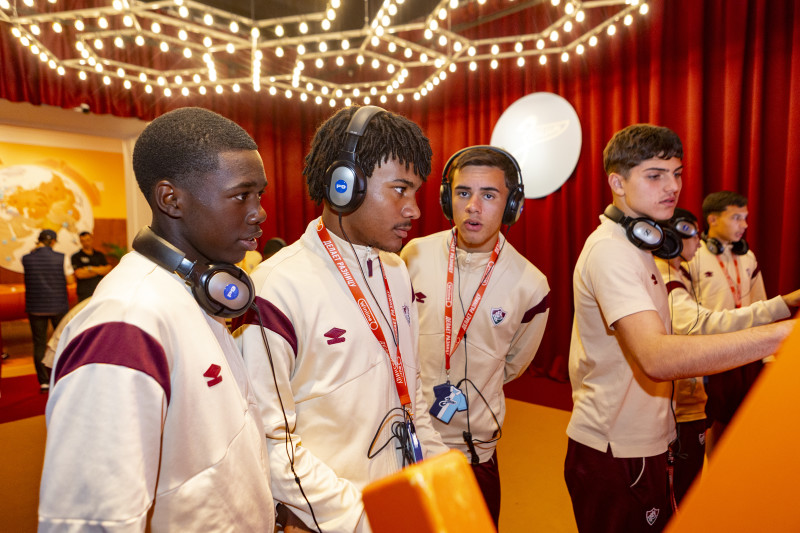 Участники кубка Морозова на выставке «Зенит. Петербург: 100 лет вместе»