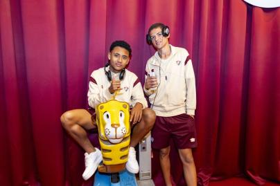 Участники кубка Морозова на выставке «Зенит. Петербург: 100 лет вместе»