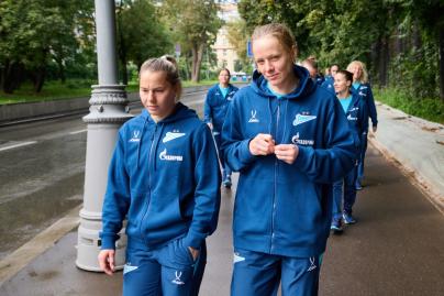 Утренняя прогулка сине-бело-голубых по Москве