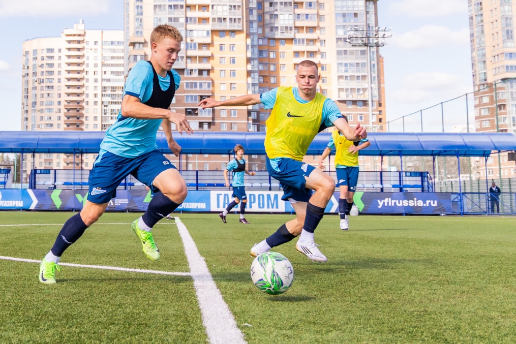Тренировка «Зенита»-м перед матчем с ФК «Ленинградец»-м