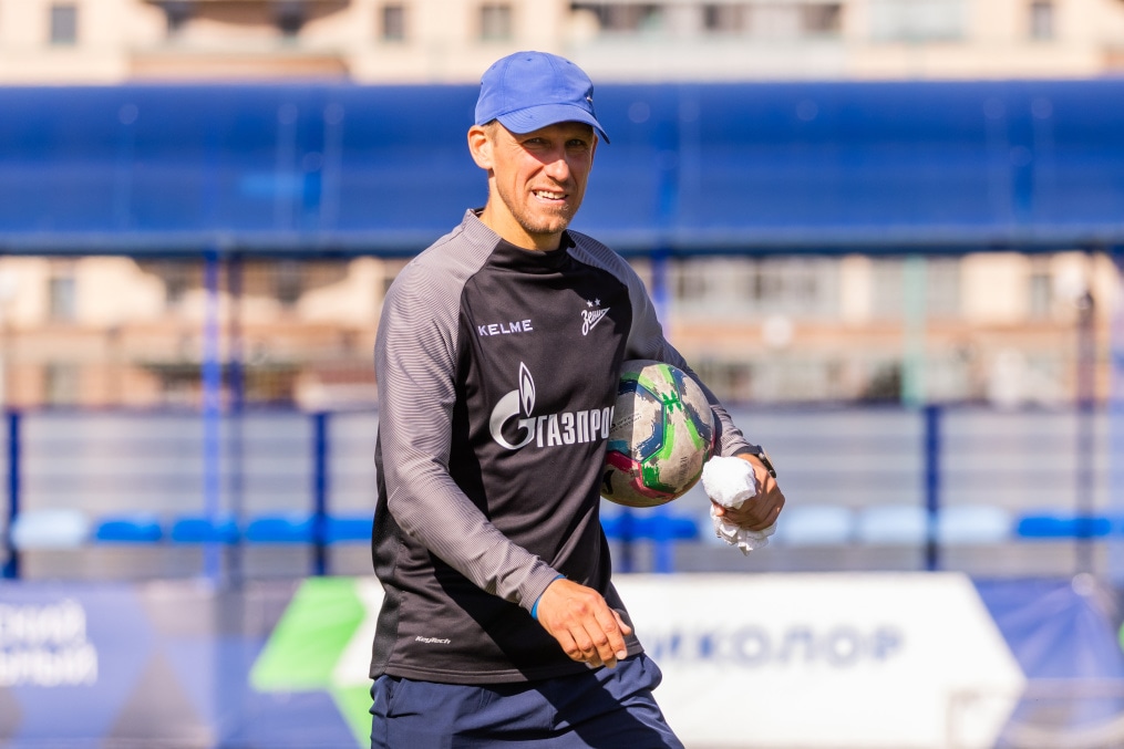 Тренировка «Зенита»-м перед матчем с ФК «Ленинградец»-м