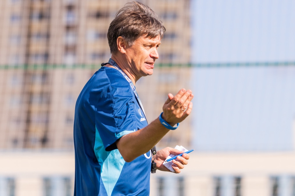 Тренировка «Зенита»-м перед матчем с ФК «Ленинградец»-м