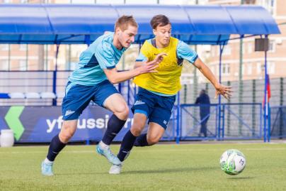 Тренировка «Зенита»-м перед матчем с ФК «Ленинградец»-м