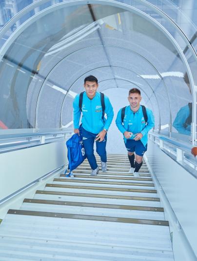 Вылет команды на матч с «Балтикой»