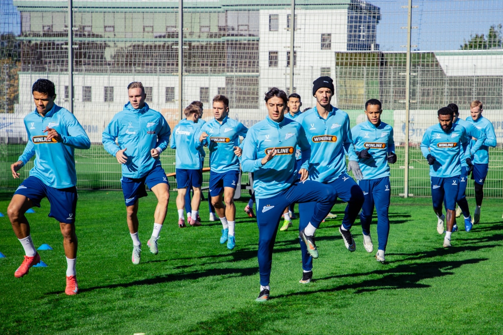 Тренировка основного состава перед матчем с «Оренбургом»
