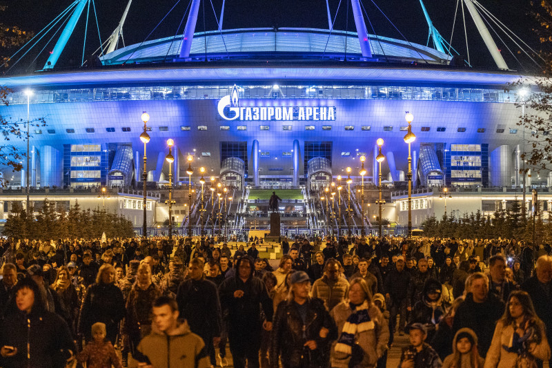 «Газпром Арена» в день матча с «Оренбургом»
