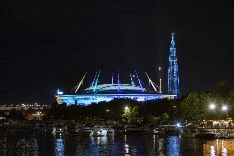 «Газпром Арена» в день матча с «Оренбургом»