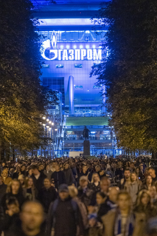 «Газпром Арена» в день матча с «Оренбургом»