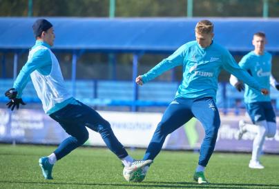 Тренировка «Зенита»-м перед матчем с «Факелом»-м