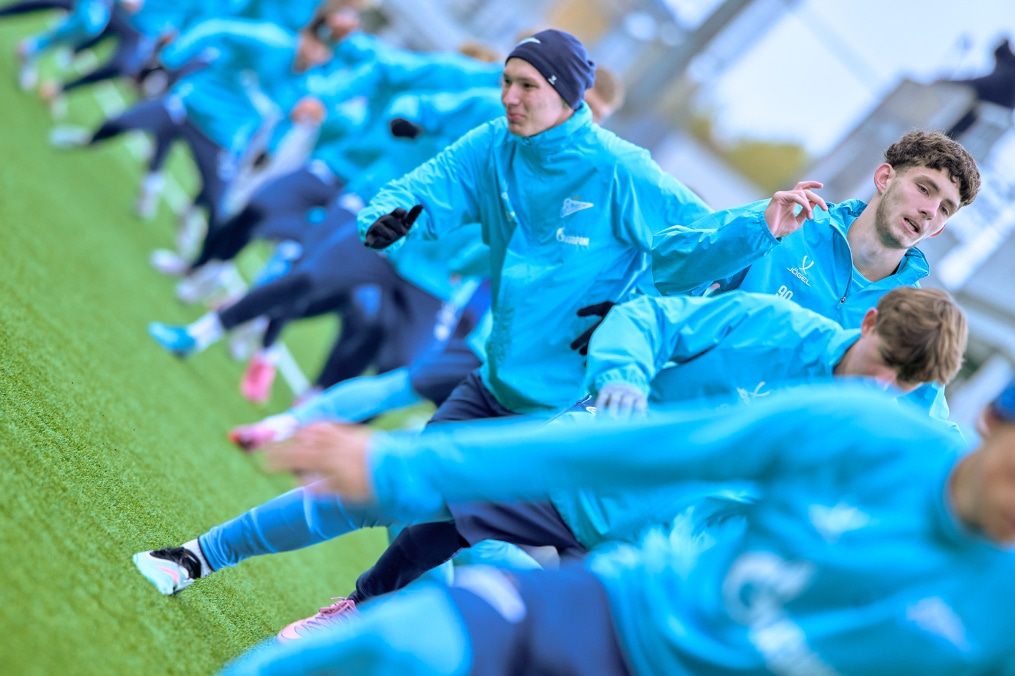 Тренировка «Зенита»-м перед матчем с «Акрон — Академия Коноплева»-м