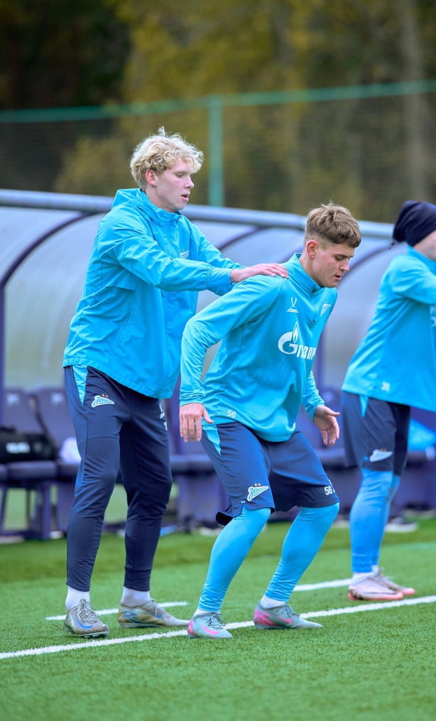 Тренировка «Зенита»-м перед матчем с «Акрон — Академия Коноплева»-м