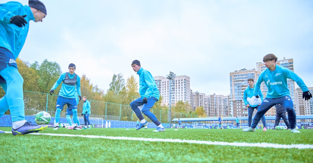 Тренировка «Зенита»-м перед матчем с «Акрон — Академия Коноплева»-м