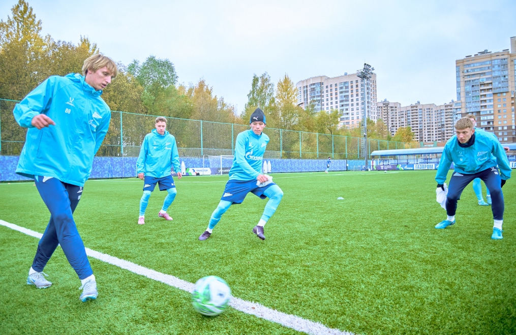 Тренировка «Зенита»-м перед матчем с «Акрон — Академия Коноплева»-м