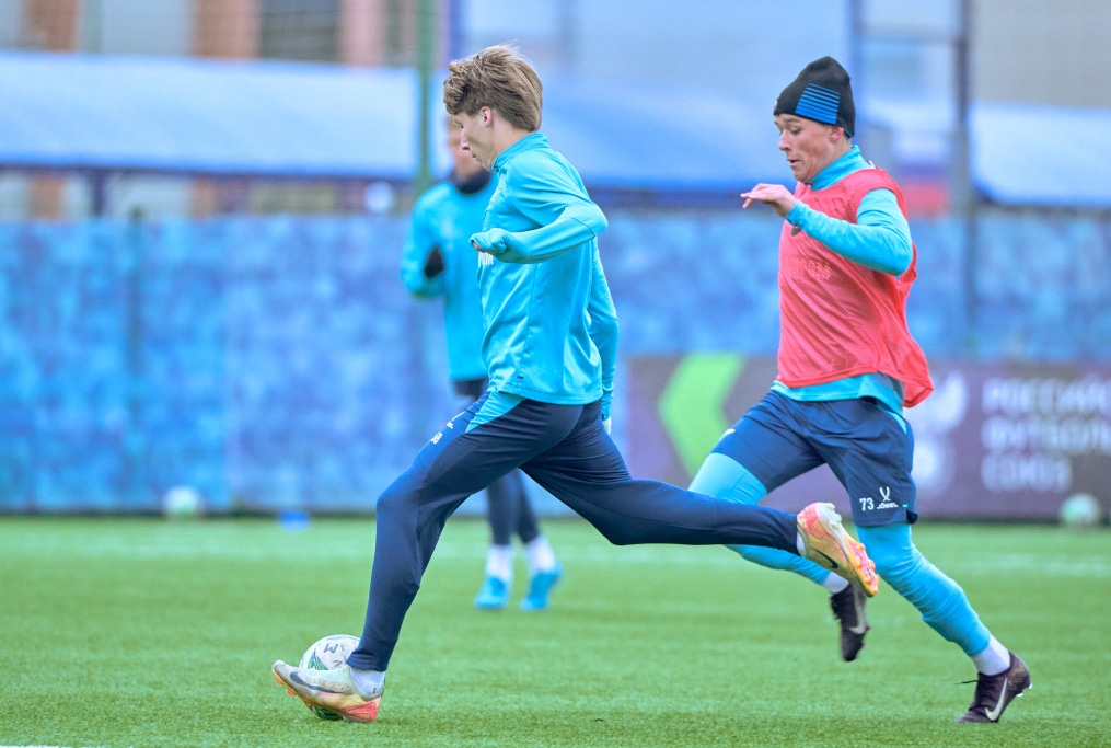 Тренировка «Зенита»-м перед матчем с «Акрон — Академия Коноплева»-м