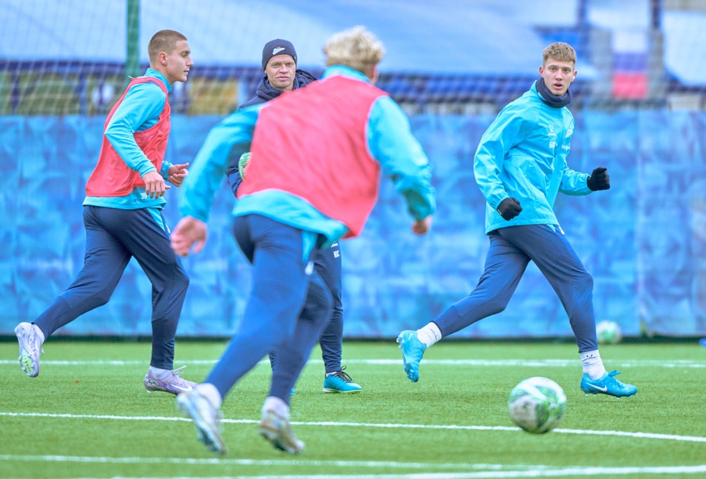 Тренировка «Зенита»-м перед матчем с «Акрон — Академия Коноплева»-м
