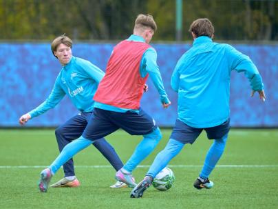Тренировка «Зенита»-м перед матчем с «Акрон — Академия Коноплева»-м