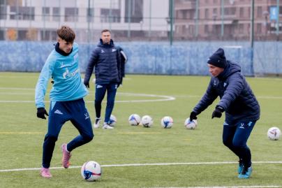 Тренировка «Зенита»-2 перед матчем с ФК «Луки-Энергия»