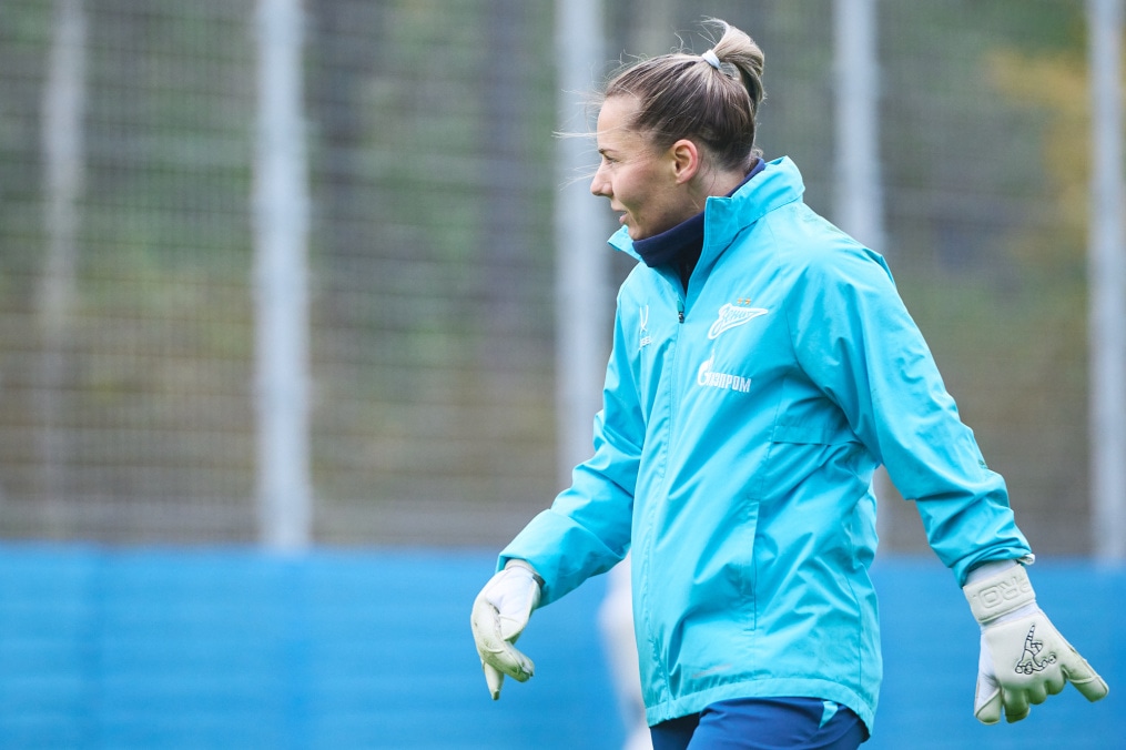 Тренировка женской команды «Зенит» во время перерыва на матчи сборных