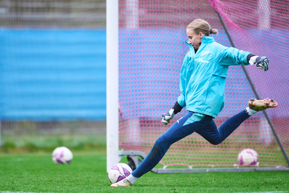 Тренировка женской команды «Зенит» во время перерыва на матчи сборных