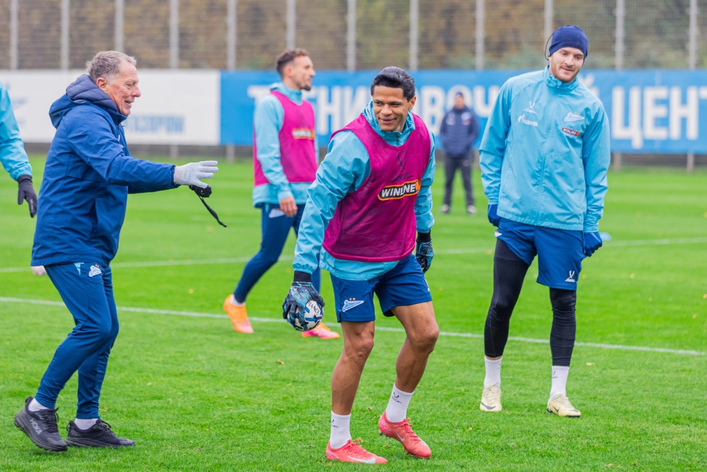 Тренировка основного состава перед матчем с «Динамо» (Москва)