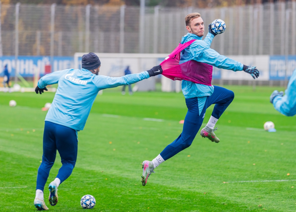 Тренировка основного состава перед матчем с «Динамо» (Москва)