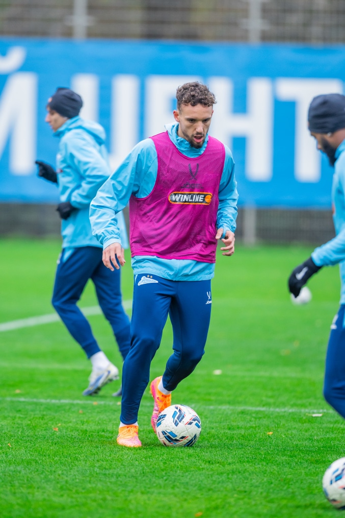 Тренировка основного состава перед матчем с «Динамо» (Москва)