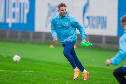 Тренировка основного состава перед матчем с «Динамо» (Москва)