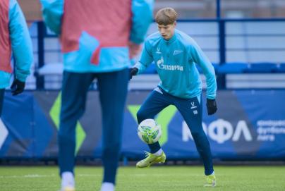 Тренировка «Зенита»-м перед матчем с «Крыльями Советов»-м