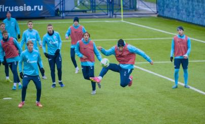 Тренировка «Зенита»-м перед матчем с «Крыльями Советов»-м