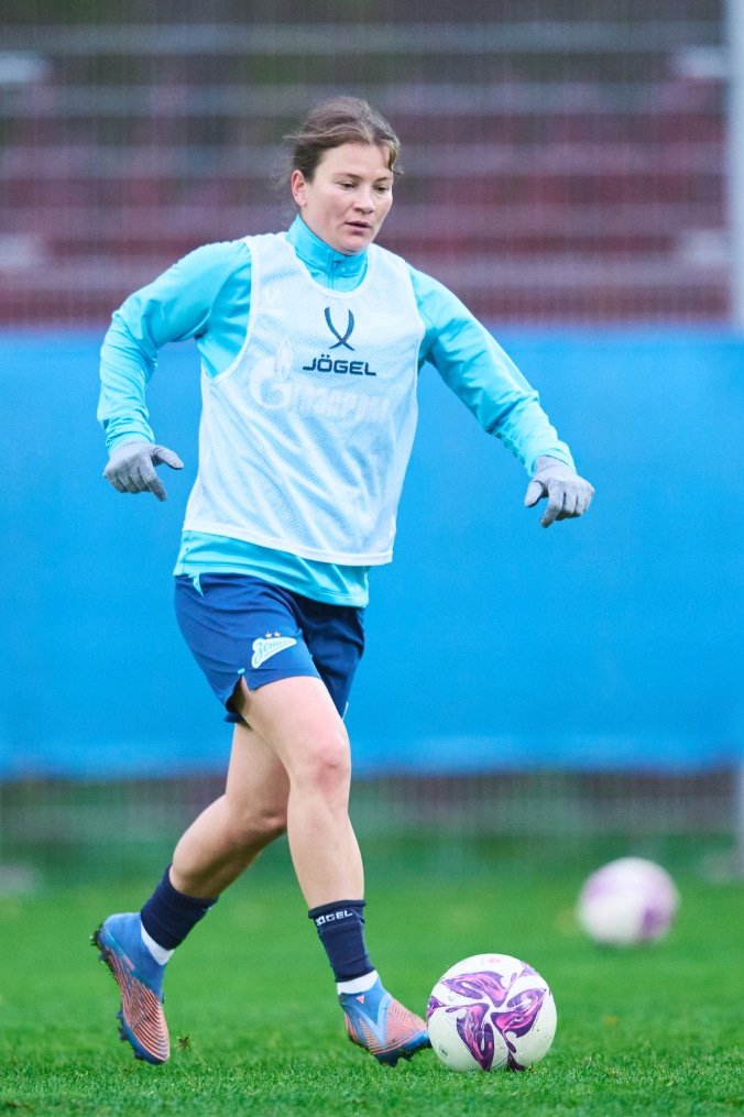 Тренировка женской команды перед матчем с «Локомотивом»