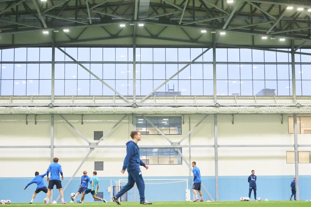 Тренировка «Зенита»-2 перед товарищеским матчем с «Зенитом»-м