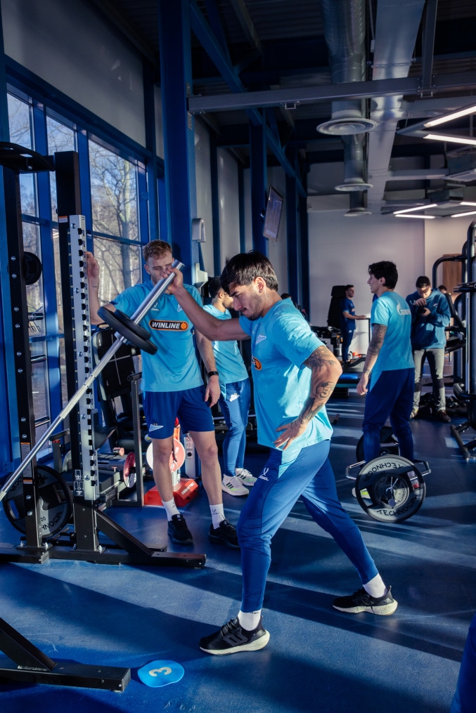 Тренировка основного состава ФК «Зенит» во время перерыва на игры сборной России