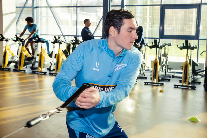 Тренировка основного состава ФК «Зенит» во время перерыва на игры сборной России