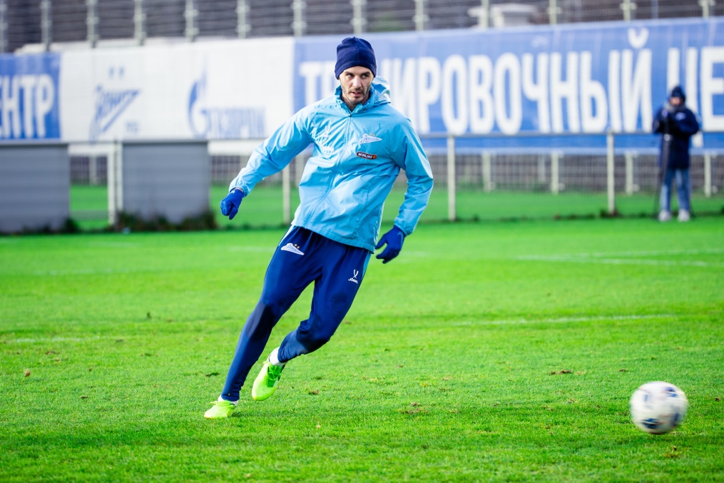 Тренировка основного состава ФК «Зенит» во время перерыва на игры сборной России