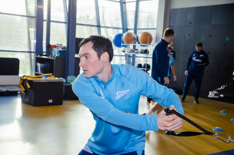 Тренировка основного состава ФК «Зенит» во время перерыва на игры сборной России