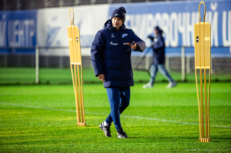 Тренировка основного состава ФК «Зенит» во время перерыва на игры сборной России