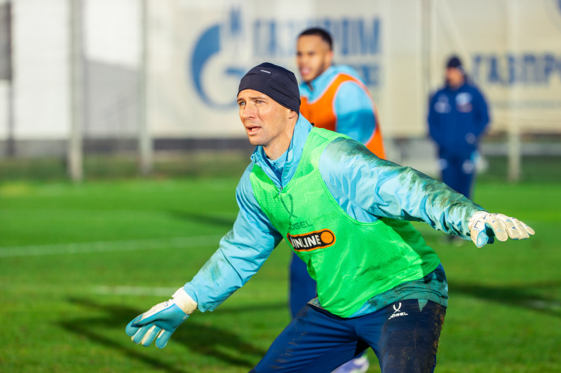 Тренировка основного состава ФК «Зенит» во время перерыва на игры сборной России