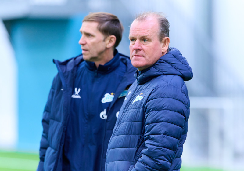 Тренировка «Зенита» U-18 перед матчем с «Чертаново» U-18