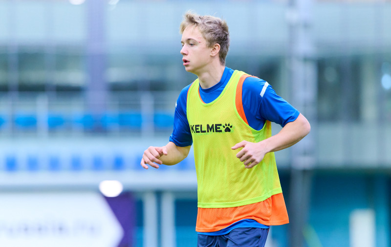 Тренировка «Зенита» U-18 перед матчем с «Чертаново» U-18