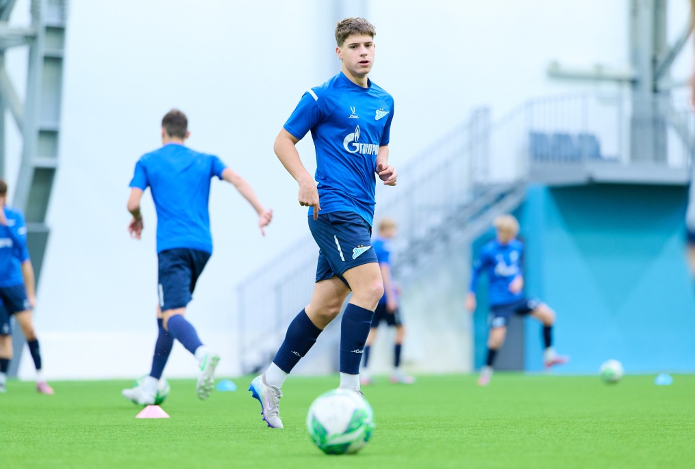 Тренировка «Зенита» U-17 перед матчем с «Чертаново» U-17