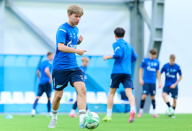 Тренировка «Зенита» U-17 перед матчем с «Чертаново» U-17