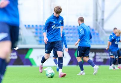 Тренировка «Зенита» U-17 перед матчем с «Чертаново» U-17